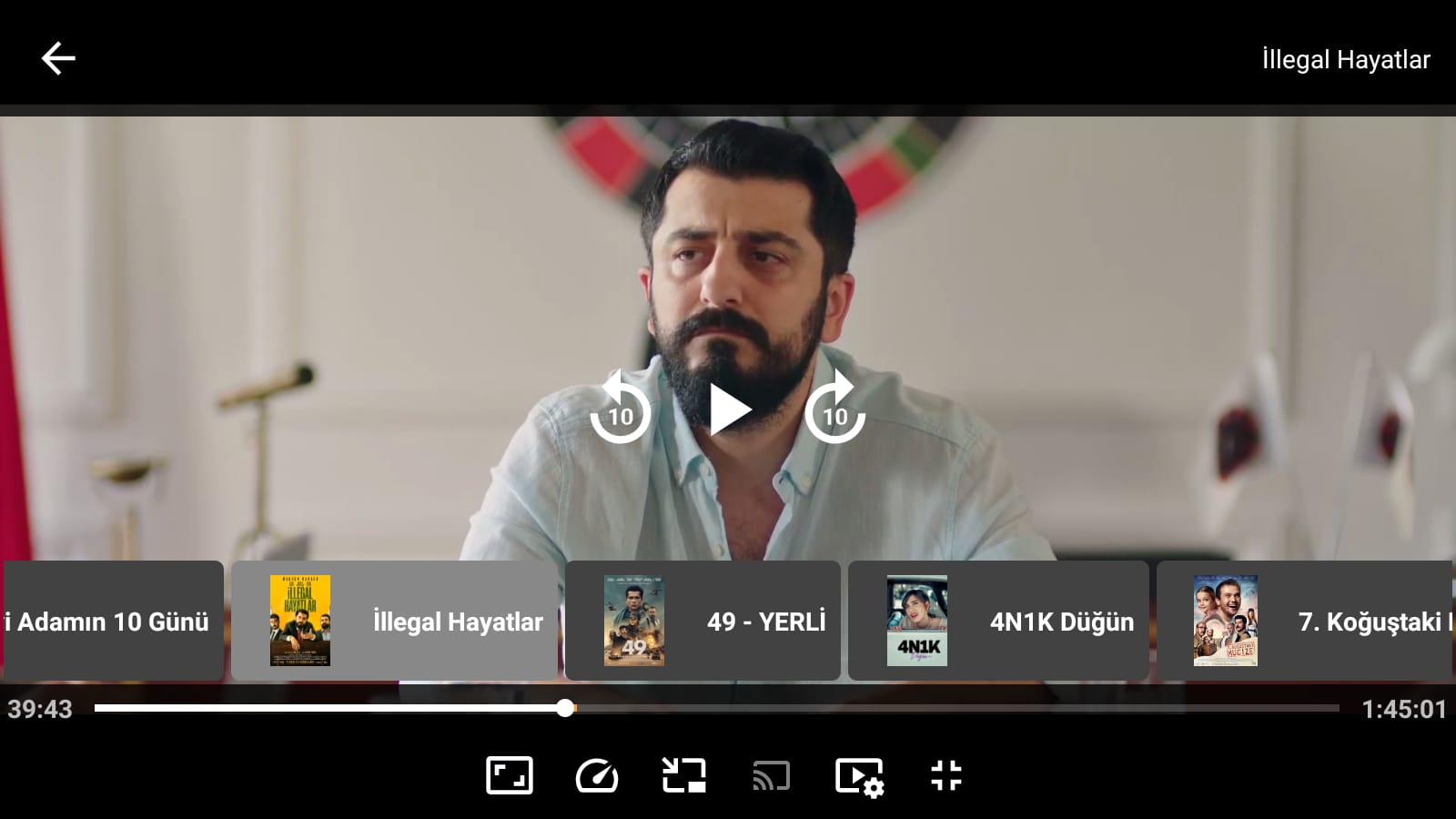 İnat BOX yatay oynatıcı görünümü